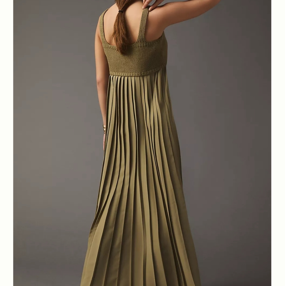 Anthropologie Mare Mare Pleated Knit Top Maxi Dress - Picture 5 of 14
